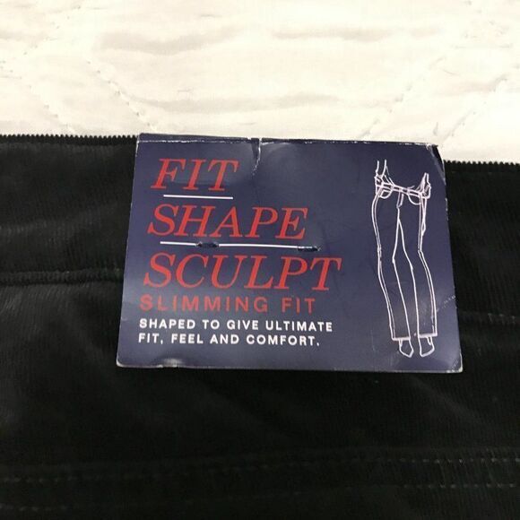 Chaps Fit Shape Sculpt Black Velvet pants size 20W/20t/42 nwt - Picture 4 of 6